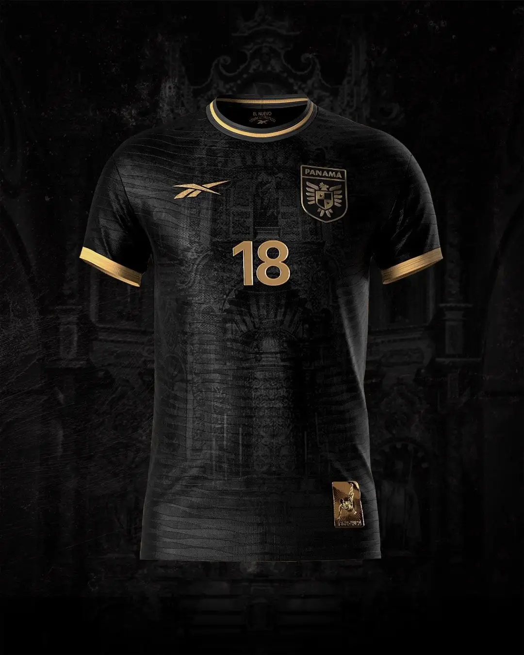 Camisa Panamá Preta com Dourado Homenagem 2024/25 Masculina Camisa Panamá Preta com Dourado Homenagem 2024/25 Masculina