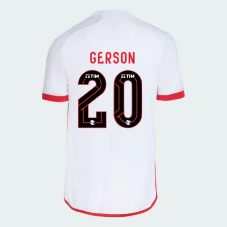 Camisa Flamengo Do Gerson #20 Branca Reserva 2024/25 Masculina