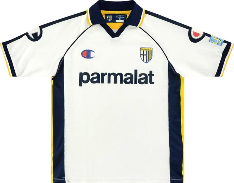 Camisa Parma Calcio Branca Away II 2003/04 Masculina Camisa Parma Calcio Branca Away II 2003/04 Masculina