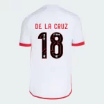 Camisa Flamengo Do De La Cruz #18 Branca Reserva 2024/25 Masculina