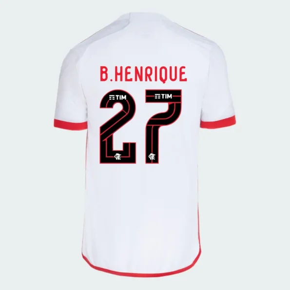 Camisa Flamengo Do B. Henrique #27 Branca Reserva 2024/25 Masculina