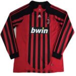 Camisa Ac Milan Home Vermelha I 2007/08 Manga Longa