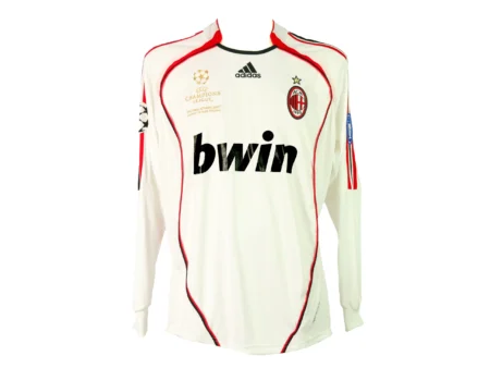 Camisa Ac Milan Branca Away Final Ucl 2006/07 Manga Longa