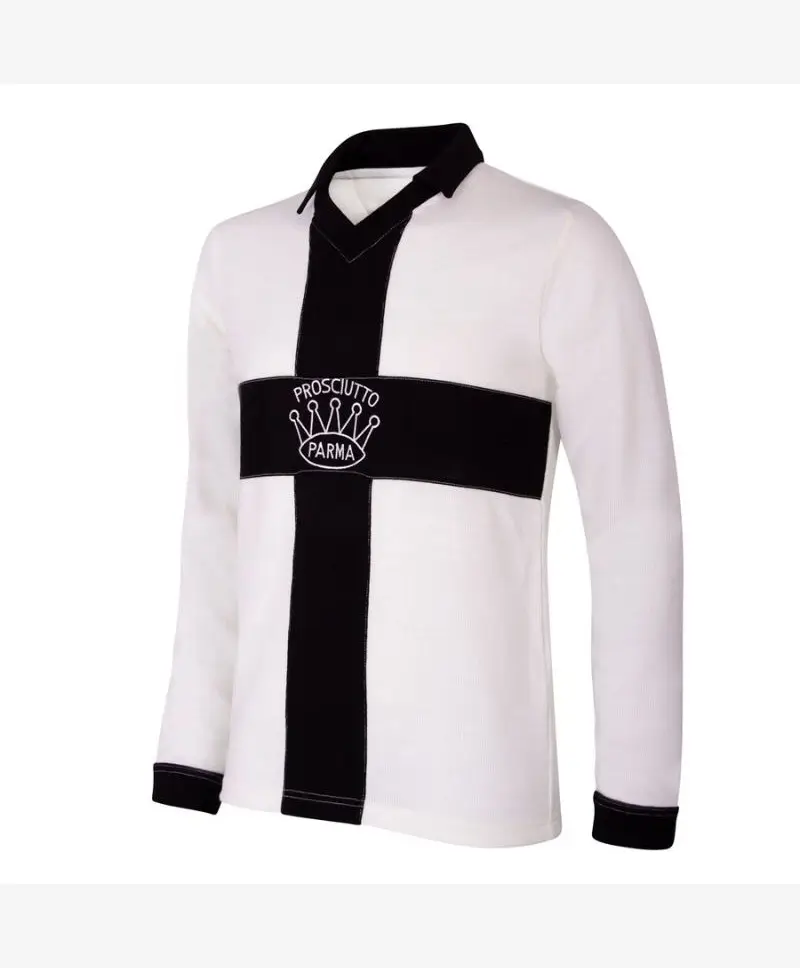 Camisa Parma Calcio Fc Retrô 110 Anos Branca Manga Longa 2024 Camisa Parma Calcio Fc Retrô 110 Anos Branca Manga Longa 2024