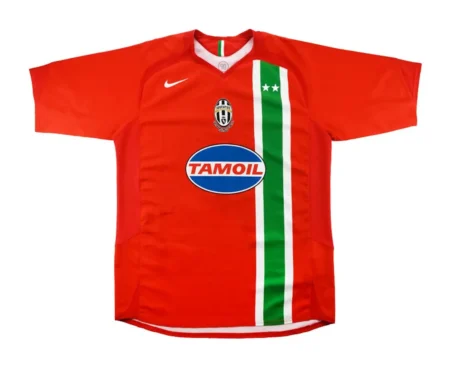 Camisa Juventus Vermelha Away 2005/06 Retrô Masculina