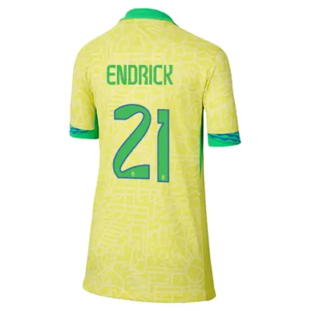 Camisa Brasil do Endrick #21 Amarela I 2024/25 Masculina