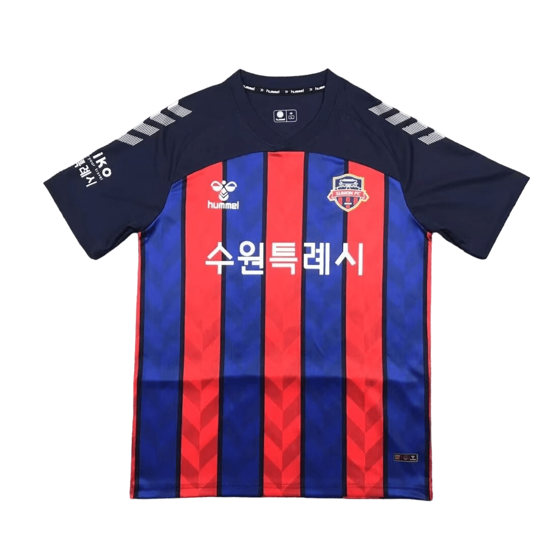 Camisa Suwon FC Titular Azul/Vermelha 2024/25 Masculina Camisa Suwon FC Titular Azul/Vermelha 2024/25 Masculina