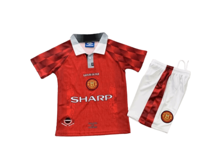 Kit Infantil Manchester United Vermelha I 1996 Unissex