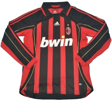 Camisa Ac Milan Home Manga Longa Vermelha I 2006/07