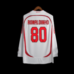 Camisa Ac Milan Branca Away Final Ucl 2006/07 Manga Longa
