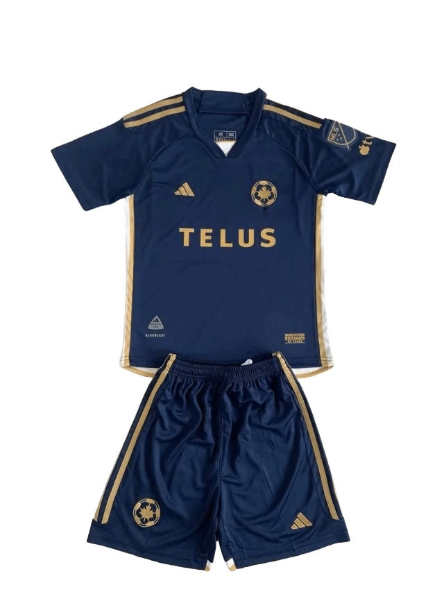 Kit Infantil Vancouver Whitecaps 50 Anos Azul Escura 2024/25 Unissex Kit Infantil Vancouver Whitecaps 50 Anos Azul Escura 2024/25 Unissex