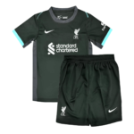 Kit Infantil Liverpool Preta Away II 2024/25 Unissex