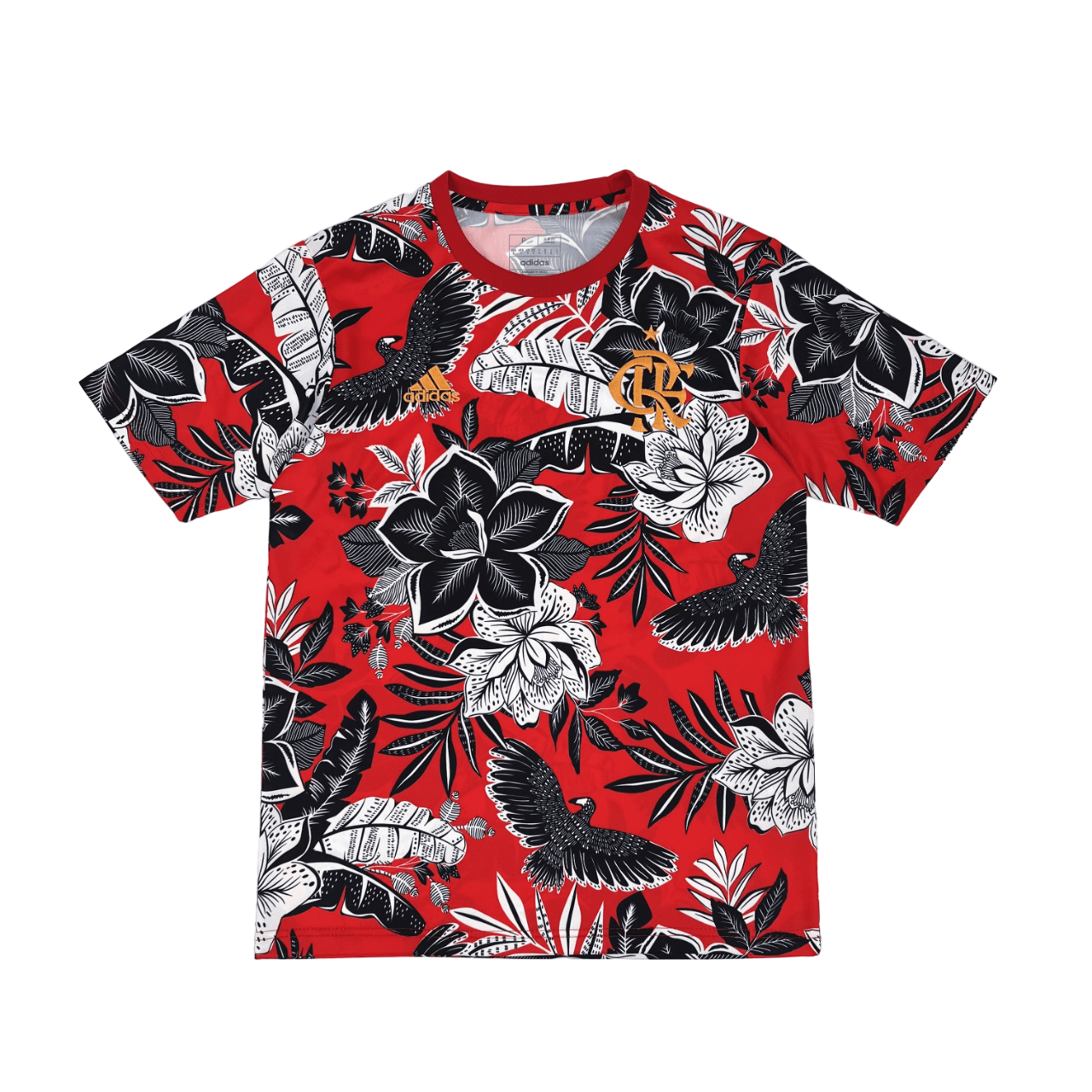 Camisa Pré-jogo Flamengo Colab Florida Vermelha 2024/25 Masculina Camisa Pré-jogo Flamengo Colab Florida Vermelha 2024/25 Masculina