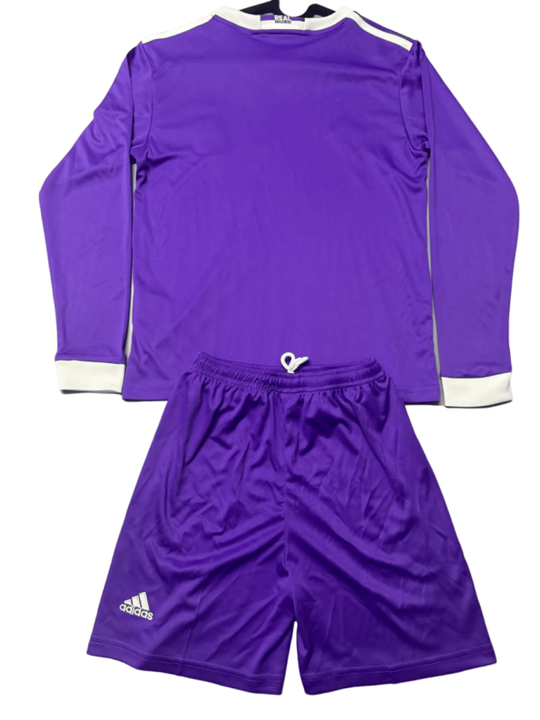 Kit Infantil Real Madrid 2017 Roxo I Manga Longa Unissex