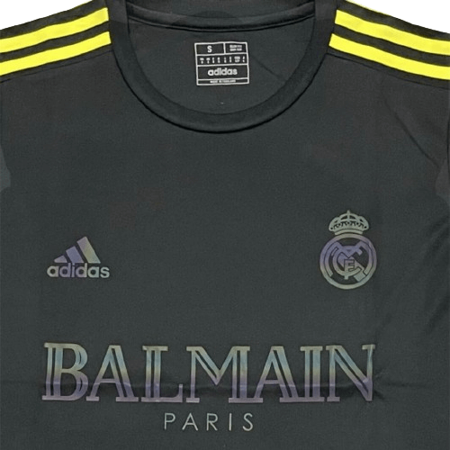 Camisa Real Madrid Balmain Preta 2024/25 Masculina Camisa Real Madrid Balmain Preta 2024/25 Masculina