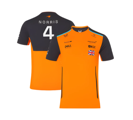 Camiseta McLaren F1 2024 Laranja Team Lando Norris Driver