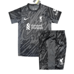 Kit Infantil Liverpool Golerio Preta 2024/25 Unissex