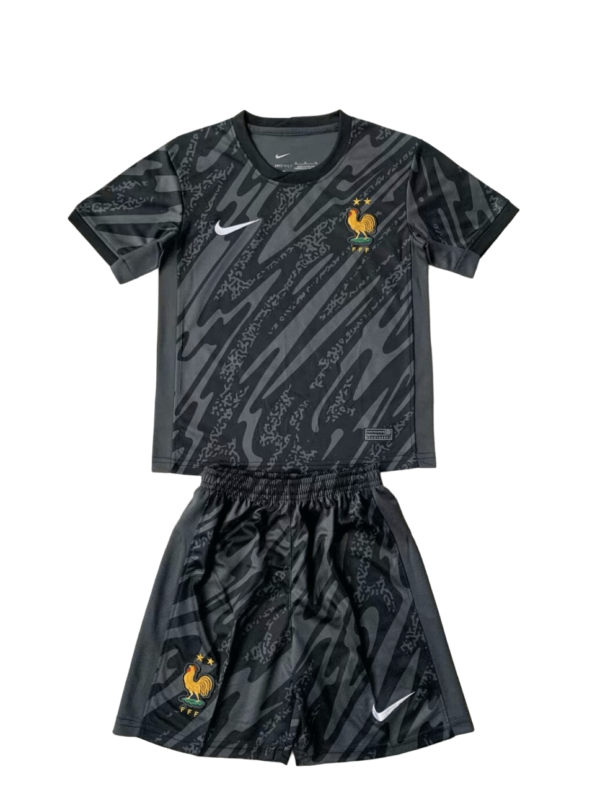 Kit Infantil França Preta Goleiro 2024/25 Unissex