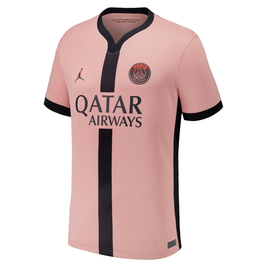 camisa-psg-jordan-rosa-iii-third-2024-25-masculina- Camisa PSG Jordan Rosa Third III 2024/25 Masculina