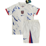 Kit Infantil Noruega Branca II Away 2024/25 Unissex