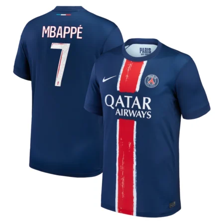 Camisa do PSG Azul I Home 2024/25 Mbapé #7 Masculina