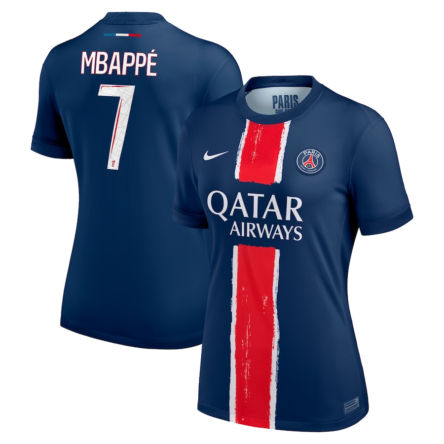 Camisa do PSG Azul I Home 2024/25 Mbapé #7 Feminina Camisa do PSG Azul I Home 2024/25 Mbapé #7 Feminina