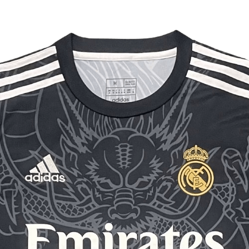 Camisa Real Madrid Dragão Preta 2024/25 Masculina Camisa Real Madrid Dragão Preta 2024/25 Masculina