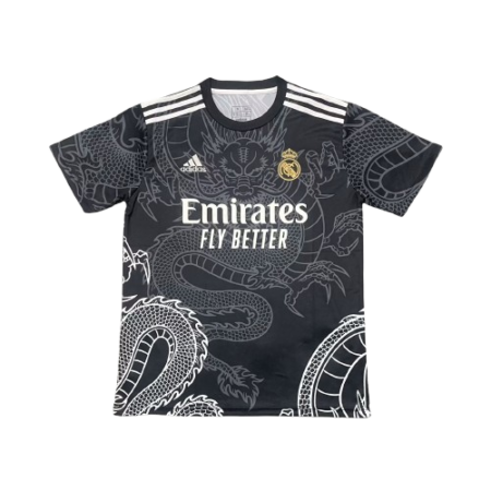 Camisa Real Madrid Dragão Preta 2024/25 Masculina