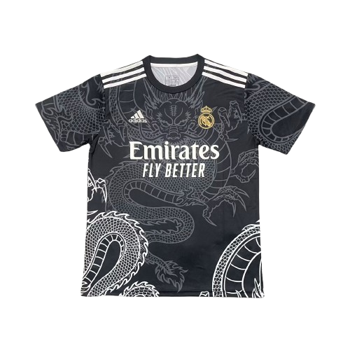 Camisa Real Madrid Dragão Preta 2024/25 Masculina Camisa Real Madrid Dragão Preta 2024/25 Masculina