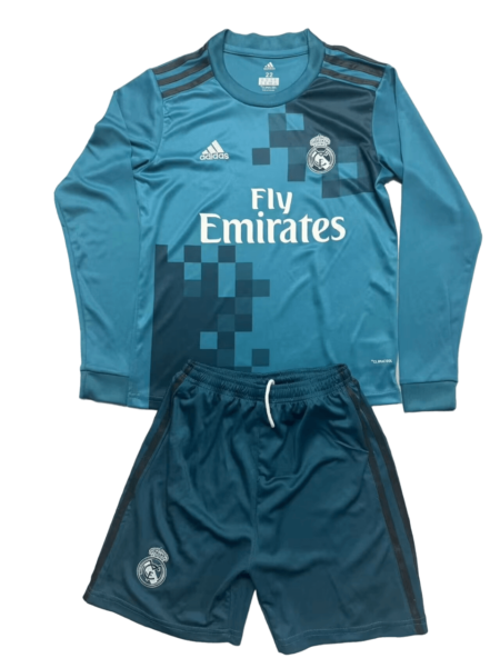 Kit Infantil Real Madrid 2017/18 Azul Manga Longa Unissex