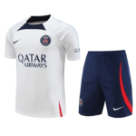 Conjunto de Treino PSG Camisa Branca+ Bermuda Azul 2022/23