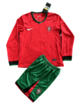 Kit Infantil Portugal Manga Longa Vermelha 2024 Unissex