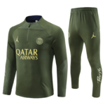 Conjunto de Treino PSG Jaqueta+Calça Verde Oliva 2023/24