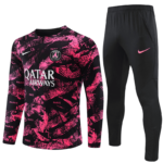 Conjunto de Treino PSG Jaqueta+Calça Rosa/Preto 2022/23