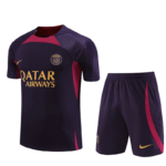 Conjunto de Treino PSG Camisa + Bermuda Roxo Escuro 2023/24