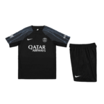 Conjunto de Treino PSG Camisa Preta + Bermuda Preto 2023/24
