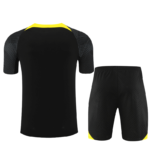 Conjunto de Treino PSG Camisa + Bermuda Preto/Amarelo 2022/23