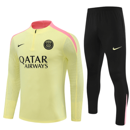 Conjunto de Treino PSG Jaqueta+Calça Amarelo/Rosa 2024/25