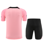 Conjunto de Treino PSG Camisa Rosa + Bermuda Preta 2023/24