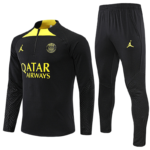 Conjunto de Treino PSG Jaqueta + Calça Preta/Amarela 2022/23