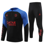 Conjunto de Treino PSG Jaqueta + Calça Preta/Azul 2022/23