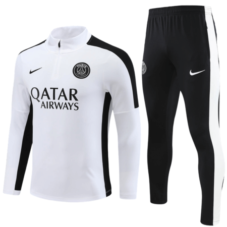 Conjunto de Treino PSG Jaqueta Branca+ Calça Preta 2023/24