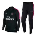 Conjunto de Treino PSG Jaqueta + Calça Preta/Rosa 2018/19