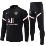 Conjunto de Treino PSG Jaqueta Preta+Calça Preta 2021/22