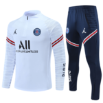 Conjunto de Treino PSG Jaqueta + Calça Branca/Azul 2021/22