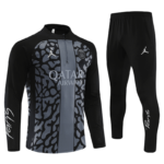 Conjunto de Treino PSG Jaqueta + Calça Cinza/Preta 2023/24