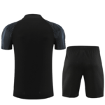 Conjunto de Treino PSG Camisa Preta + Bermuda Preto 2023/24