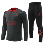Conjunto de Treino PSG Jaqueta+Calça Preta/Vermelha 2022/23