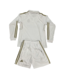 Kit Infantil Real Madrid Branca Home 2011/12 Manga Longa