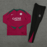 Conjunto de Treino PSG Jaqueta Vermelha+ Calça Preta 2024/25